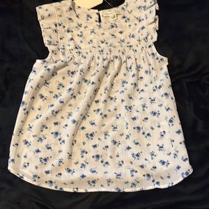 Monteau Los Angeles small blue flower blouse